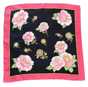 S1# Valentino Silk scarf floral 34 inch Has Stain - Picture 1 of 5