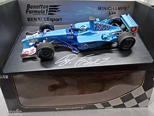BENETTON RENAULT B201 Giancarlo FISICHELLA F1 signed autografato 1/18 TOP TOP - Foto 1 di 2