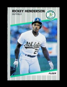 Rickey Henderson 1989 Fleer Update #U-54 Athletics