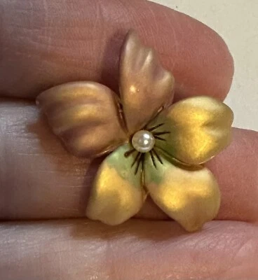 Joan River Plumeria Flower Pin - Image 1 of 3