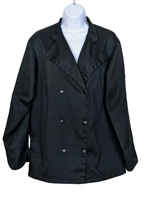 Softuf Sz S Women's Black Chefs Coat Jacket Uniform SP3220  RN26118 - Image 1 of 2