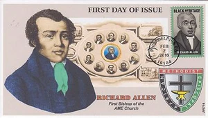 JVC CACHETS-2016 RICHARD ALLEN ISSUE FIRST DAY COVER FDC STYLE #3 BLACK HERITAGE - Picture 1 of 1