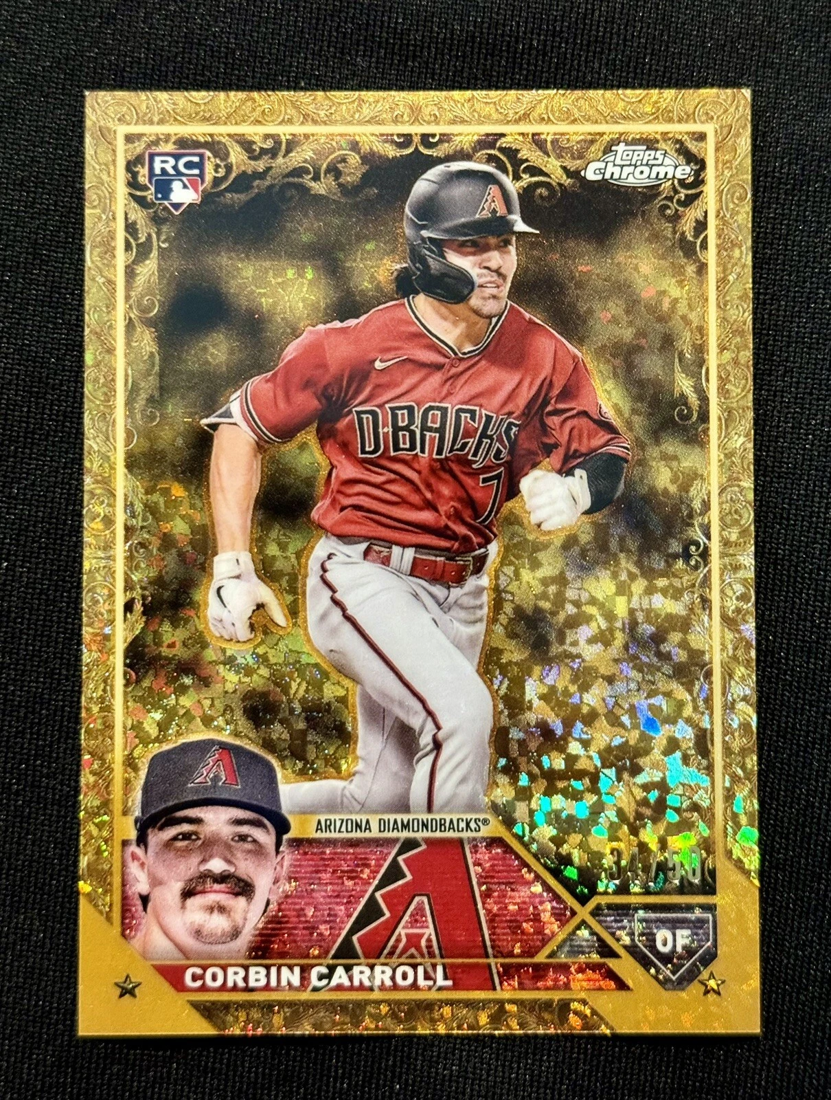 2023 Topps Gilded Collection Corbin Carroll Gold Mini Diamond Rookie RC #34/50