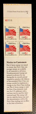 Folleto parcial sello “G” de Estados Unidos BK223 Foto 1 de 2