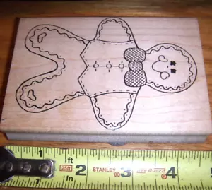 Estampillas de goma de madera de galletas de jengibre de alias smith & rowe montadas - Imagen 1 de 1