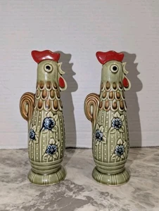 Vintage Quon Quon Hahn Salz & Pfefferstreuer 7" hoch markiert Japan EUC S&P1002 - Bild 1 von 8