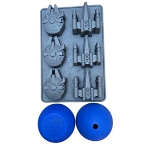 2 Star Wars Silicone Molds - X-Wing/Millennium Falcon & Death Star - Picture 1 of 9