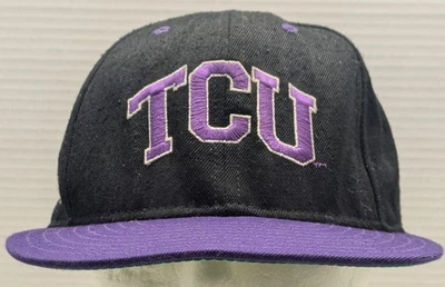VINTAGE TCU Block Letter Snapback Hat ~ Horned Frogs Logo - Image 1 of 4