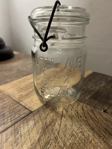 Vintage Klar Hasel-Atlas E-Z Siegel Einmachglas mit Deckel - Bild 1 von 9