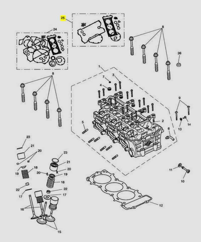 06-22 Triumph Rocket III 垫片套件 Cyl Head T3990092 — 第 1/4 张图片