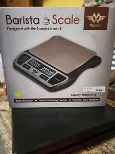 My Weigh Barista USB Rechargeable Water Resistant Kitchen Coffee Scale 7 Brew - Picture 1 of 10