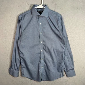 Banana Republic schmale Passform bügelfrei 100 % Baumwolle blau kariert Hemd Small - Bild 1 von 7