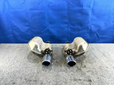 2012 - 2014 CHRYSLER 300C SRT8 OEM BOTH REAR MUFFLER TAIL PIPES RESONATORS TIPS - Image 1 of 4