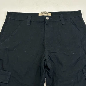 Pantalones cargo negros Wrangler Authentics para hombre calce relajado ropa de trabajo al aire libre talla 32 - Imagen 1 de 5