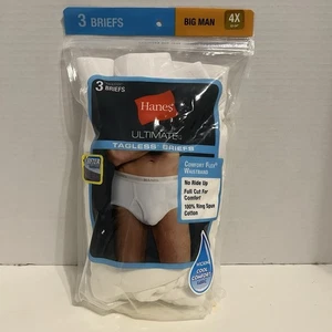 Hanes Ultimate Tagless Slips Herren Komfort Flex Taille Größe 4X Neu in Packung - 3er Pack - Bild 1 von 2