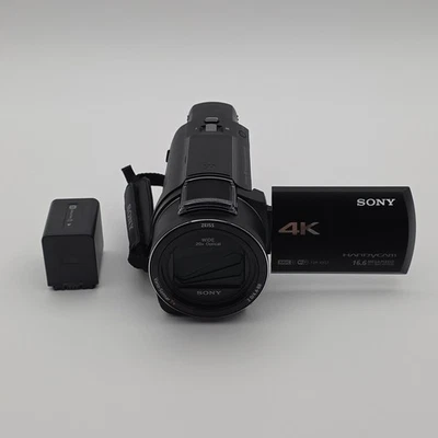 Sony FDR-AX53 4K Handycam Camcorder ZEISS Optical Image Stabilization w/ Battery - Image 1 of 4