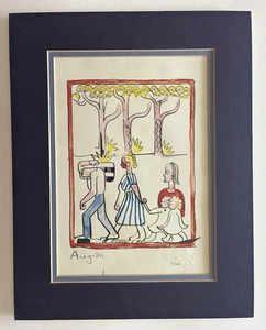 Walter Anderson - Volkskunst Kalender Druck mattiert 30. August - nummeriert 7/100 - Bild 1 von 3