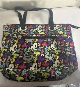 Disney Parks Official - Mickey Mouse Face Pop Art - Zippered Shoulder Tote Bag . - Picture 1 of 3