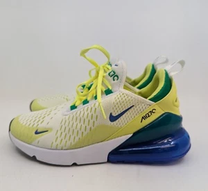 Nike Air Max 270 ESS Gr. 7 Jugend Weiß/Blau/Hell Zitrone Turnschuhe - Bild 1 von 7
