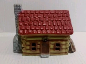 Vintage 1960's Original “LOG CABIN” Cast Iron COIN BANK, VG - Picture 1 of 12