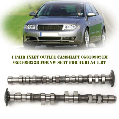 1 Pair Inlet Outlet Camshaft 058109021M 058109022B for VW Seat for Audi A4 1.8T - Image 1 of 4