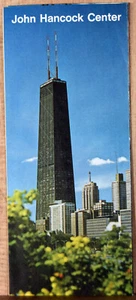 Volantino opuscolo vintage '70 John Hancock Center Chicago IL Observatory Lake - Foto 1 di 5