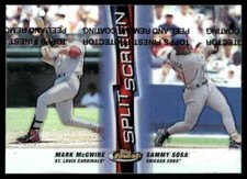 1999 Topps Finest Split Screen Refractor Mark McGwire/Sammy Sosa #SS1 C01