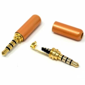 Lot 3.5mm (4 Pole) Male Repair headphone Jack Plug Metal Audio Soldering - Picture 1 of 22