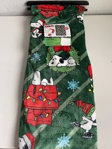 Peanuts Snoopy Christmas Lights Dog House Santa Soft Throw Blanket 50 X 70” NEW - Picture 1 of 19