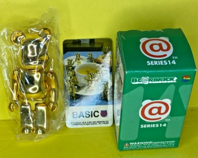 Bearbrick MEDICOM Series 14 BASIC B Gold  100% 2007 - Image 1 of 2