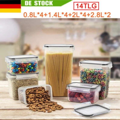 14er-Set Vorratsdosen Set Vorratsbehälter Vorratsdose BPA frei Frischhaltedose. - Bild 1 von 4