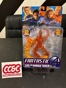 FANTASTIC FOUR MOVIE - FLAME ON HUMAN TORCH FIGURE - TOY BIZ 2005 - MOC - RARE - Picture 1 of 3