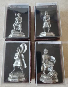 KONGE TINN NORWAY ROYAL PEWTER - Legendary Viking Kings Figures Set of 4 - Picture 1 of 11