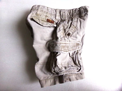 7FAMK 米色工装短裤 2T 可调腰卡其色 2 码男孩 7 适合全人类 — 第 1/4 张图片