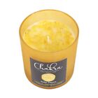 Solar Plexus Chakra Lemon Fragranced Yellow Jade Crystal Chip Candle Brand New