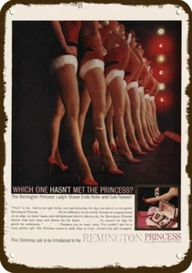 1959 REMINGTON PRINCESS SHAVER Vintage Look DECORATIVE METAL SIGN - THE ROCKETTE - Picture 1 of 1