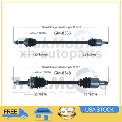 2 Front TrakMotive CV Axle Shaft For Chevrolet Spark 2013~2015 - Image 1 of 3