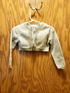 Bonnie Jean Girls Sparkly Silver Gray Sweater Size 2T - Picture 1 of 10