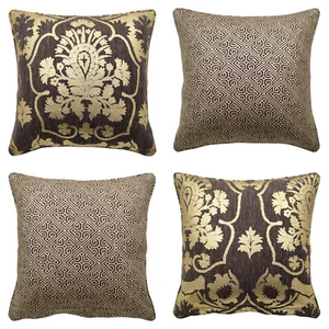 Cuscino decorativo in tessuto Nina Campbell Belzoro Damask Filigrane Gold Oro - Imagen 1 de 6