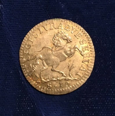 ITALY /ITALIAN STATES  MANTUA  FERDINANDO CARLO GONZAGA 1703 "MEZZA LIRA" COIN - Image 1 of 4