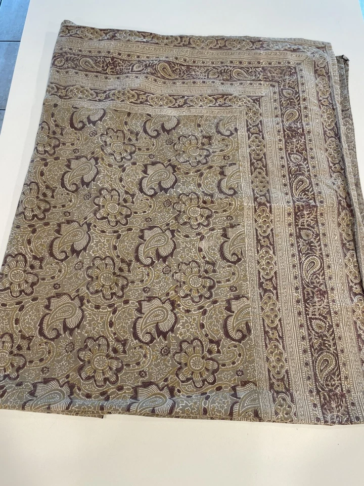 Vtg Crate & Barrel Tablecloth 60 X 60 Paisley  Rajastan - Image 1 of 4