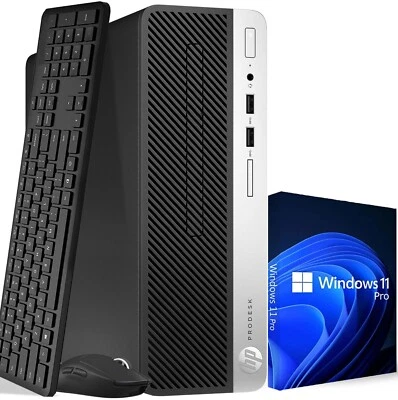 HP ProDesk G4, Desktop Computer PC Intel i5, 8GB 256GB SSD, Windows 11 WiFi BT - Image 1 of 4
