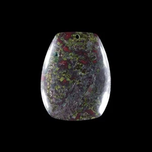 Cuenta colgante de piedra de sangre africana 44x35x6 mm HE301186 - Imagen 1 de 8
