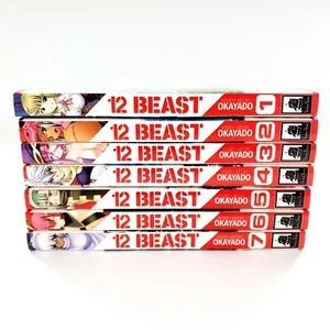 12 Beast Manga Book Lot Vol 1-7 Set Okayado English Paperback - Picture 1 of 5