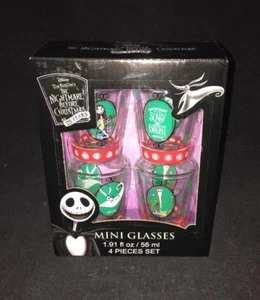 Disney The Nightmare Before Christmas Mini Glasses 4 shot Tim Burton's 25 Years - Picture 1 of 2