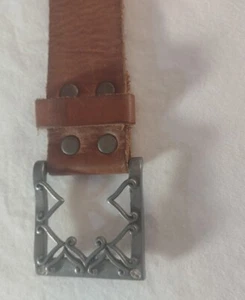 Abercrombie & Fitch Brown Braided Belt Womens Large Genuine Leather 44" - Picture 1 of 6