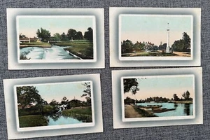 WEYBRIDGE SURREY VINTAGE VALENTINES POSTCARD SET X 4 POSTCARDS - Picture 1 of 2