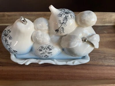 Anthropologie Forelle and Fruit  Butter Dish with Lid - Image 1 of 4