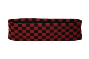 Stirnband Karo Rot-Schwarz 6x21cm Schweißband für Sport Headband - Bild 1 von 1