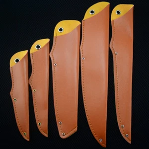 Japanese Chef Knife Sheath Leather Shasimi Yanagiba Case Saya Blade Guard Cover - Picture 1 of 5
